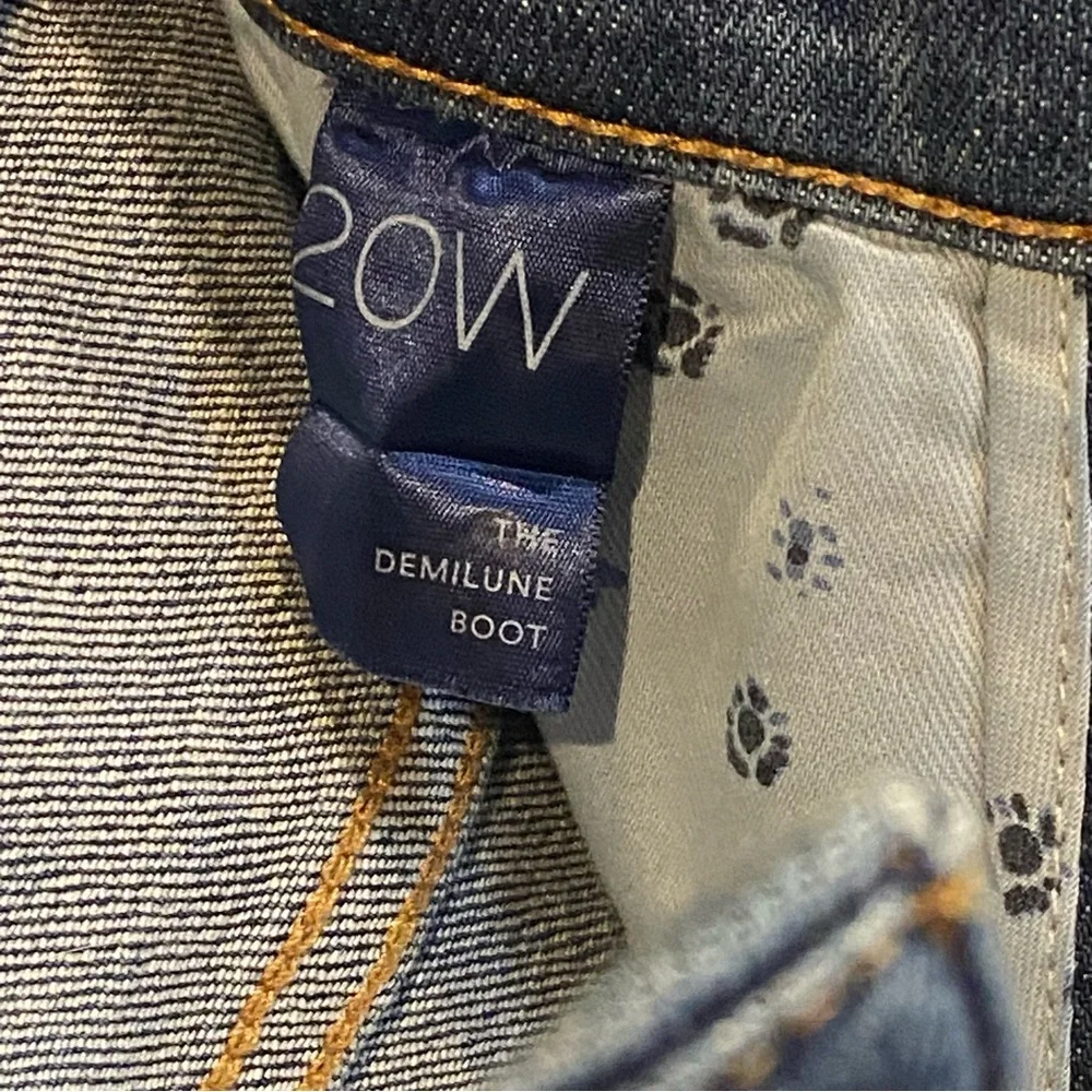 Anthropologie Pilcro Demilune Boot Coated Jeans 20W - Picture 9 of 13